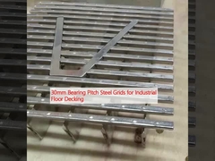 30mm Bearing Pitch Steel Grids untuk lantai industri