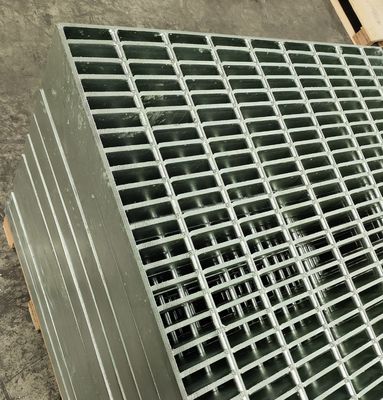 3mm Lampu Baja Lantai Decking Grating dengan 30mm Cross Bar