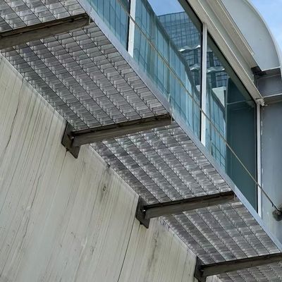 Mesin Tekanan Las 3mm Cross Bar Baja Industri lantai Decking Grating